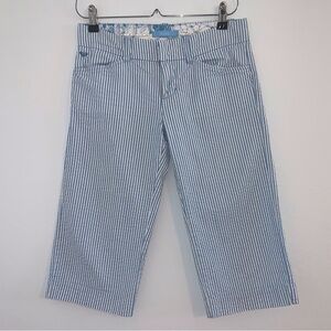 Roxy Y2k Pinstripe Capris Blue/White Juniors